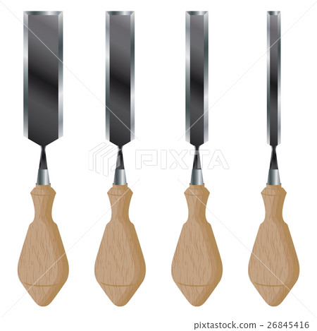Chisel isolated on white background. 26845416