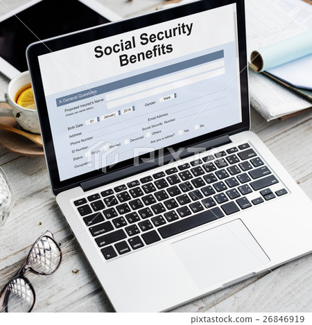 Social Security Benefits Form Concept Social Security Benefits Form Concept 26846919