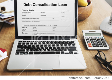 Debt Consolidation Loan Financial Concept 26847032