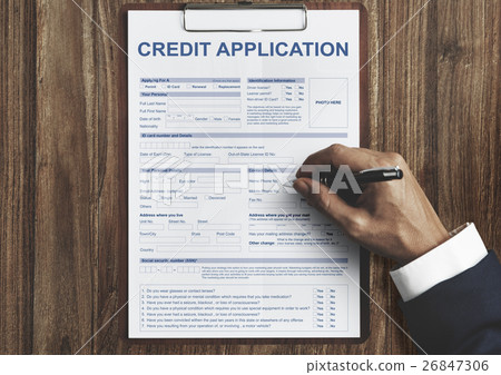 Credit Application Form Occupation Career Work Concept Credit Application Form Occupation Career Work Concept 26847306