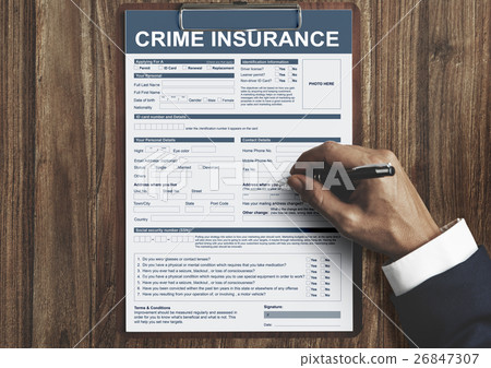 Crime Insurance Robbery Illegal Theft Security Concept Crime Insurance Robbery Illegal Theft Security Concept 26847307