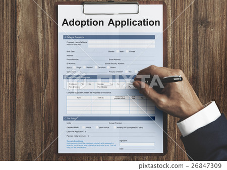 Adoption Application Family Guardianship Support Concept Adoption Application Family Guardianship Support Concept 26847309