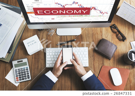 Financial Stocks Money Date Graphic Concept 26847331