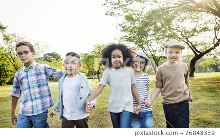 Casual Children Cheerful Cute Friends Kids Joy Concept Casual Children Cheerful Cute Friends Kids Joy Concept 26848339