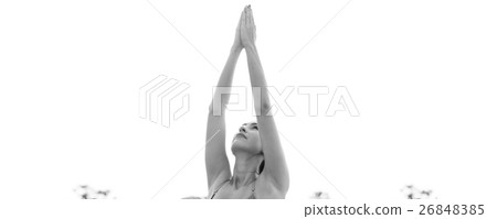 Yoga Exercise Stretching Meditation Concentration Summer Concept 26848385