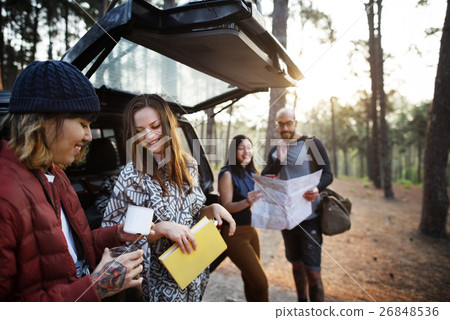 People Friendship Hangout Traveling Destination Camping Concept People Friendship Hangout Traveling Destination Camping Concept 26848536