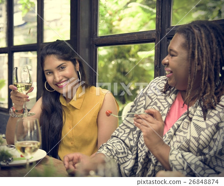 Women Communication Dinner Together Concept 26848874