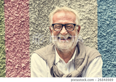 Senior Handsome Man Smiling Happiness Concept 26848989