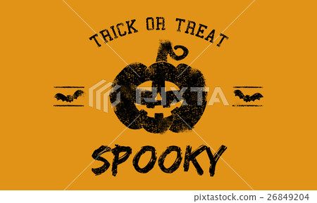 Halloween Bat Pumpkin Lantern Scary Graphic Concept 26849204