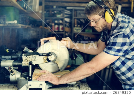 Carpenter Craftman Lumber Timber Woodwork Concept 26849330