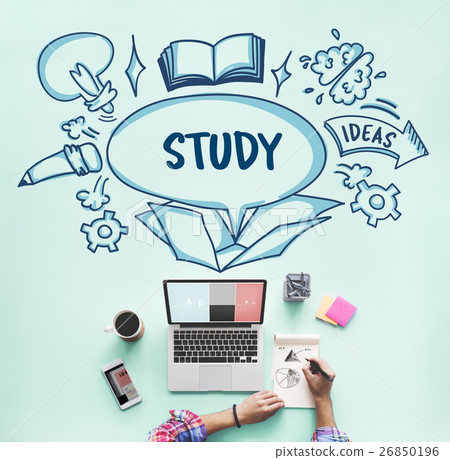 School Learning Outside Box Book Sketch Concept 26850196