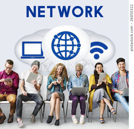 Internet Wireless Connection Icons Concept 26850322