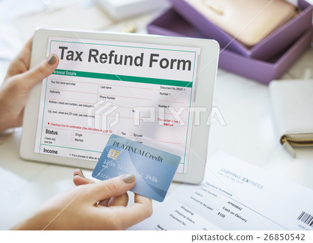 Income Tax Return Deduction Refund Concept Income Tax Return Deduction Refund Concept 26850542