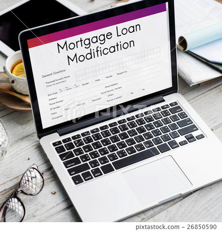 Mortgage Loan Pawn Pledge Refinance Insure Concept 26850590
