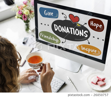 Donations Charity Volunteer Words Concept Donations Charity Volunteer Words Concept 26850757