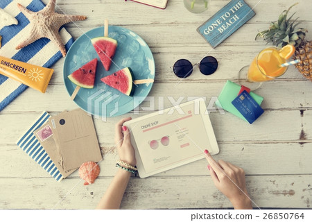 Person Shopping Online Connection Concept Person Shopping Online Connection Concept 26850764