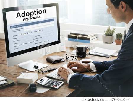 Adoption Application Family Guardianship Support Concept Adoption Application Family Guardianship Support Concept 26851064
