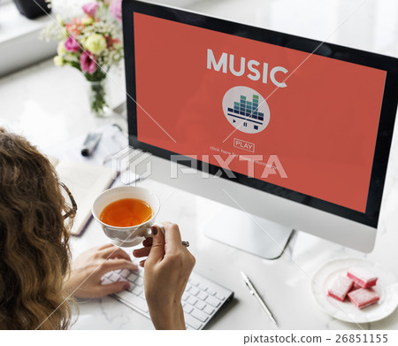 Music Melody Rhythm Instruments Vocal Sound Concept 26851155