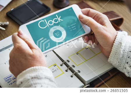 Alarm Clock Wake Up Time Reminder Personal Organizaer Concept 26851505