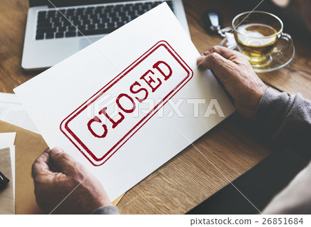 Closed Covered Finished Sealed Blocked Shut Concept 26851684