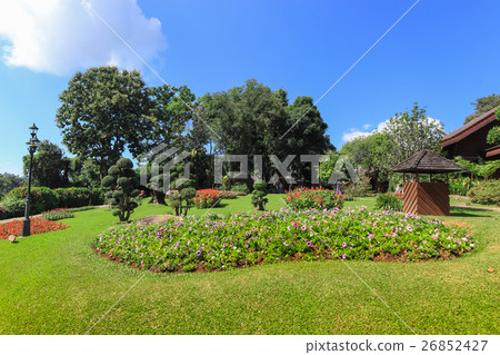 Beautiful flowerbeds garden Beautiful flowerbeds garden 26852427