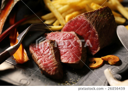 Wagyu beef thigh steak 26856439