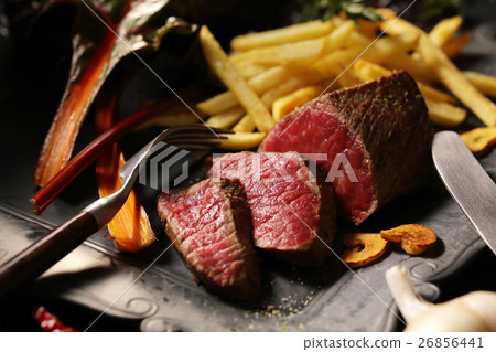 Wagyu beef thigh steak 26856441