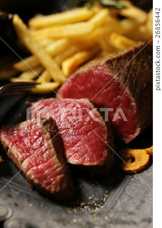 Wagyu beef thigh steak 26856442