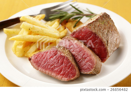 Wagyu beef thigh steak 26856482