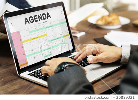 Calendar Agenda Event Meeting Reminder Schedule Graphic Concept 26859321