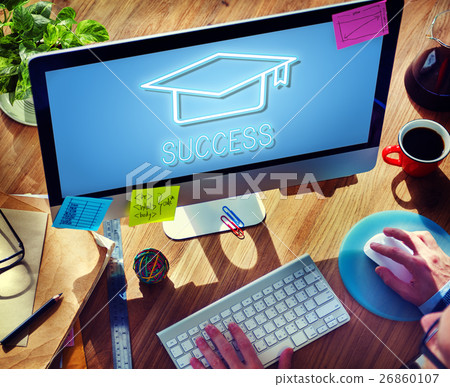 Mortar Board Education Success Icon Concept 26860107