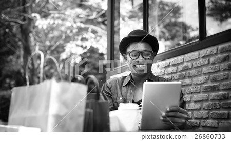 Man Shopping Spending Customer Consumerism Concept Man Shopping Spending Customer Consumerism Concept 26860733