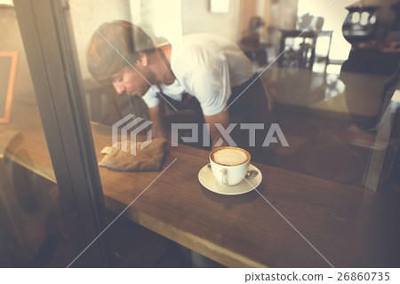 Serving Service Staff Customer Service Cafe Concept 26860735