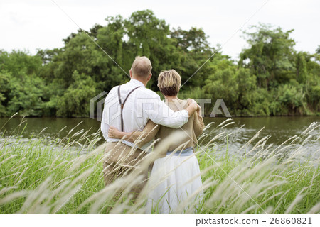 Elderly Senior Couple Romance Love Concept Elderly Senior Couple Romance Love Concept 26860821