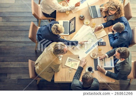 People Meeting Brainstorming Blueprint Design Concept 26861266