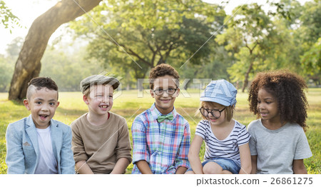 Casual Children Cheerful Cute Friends Kids Joy Concept 26861275