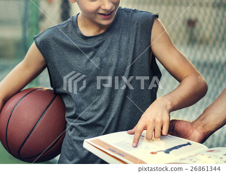 Basketball Athlete Sport Skill Playing Exercise Concept 26861344