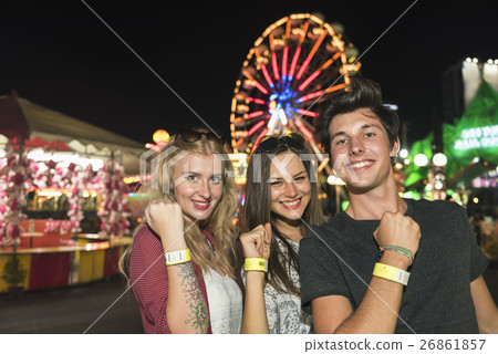 Amusement Carnival Theme Park Funfair Festival Concept 26861857