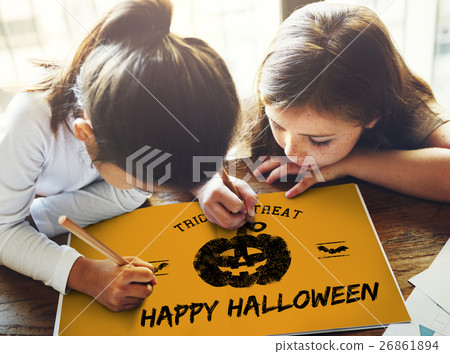 Halloween Bat Pumpkin Lantern Scary Graphic Concept Halloween Bat Pumpkin Lantern Scary Graphic Concept 26861894