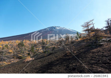 Fuji Subaru line, Mt. Fuji view from the lava slope of your garden Fuji Subaru line, Mt. Fuji view from the lava slope of your garden 26861941