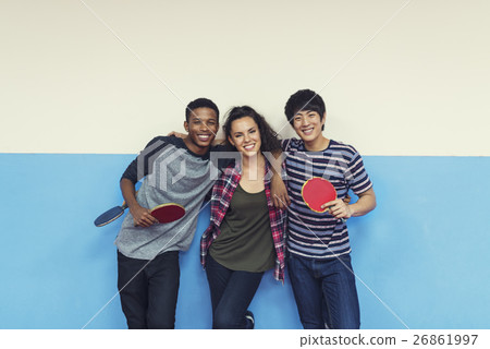 Table Tennis Ping-Pong Friends Sport Concept 26861997