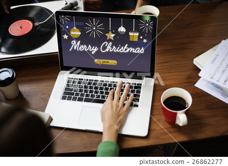Merry Christmas Happy New Year Concept Merry Christmas Happy New Year Concept 26862277