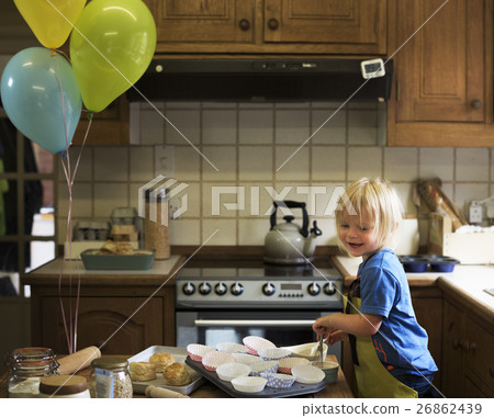 Kid Cooking Class Baking Concept Kid Cooking Class Baking Concept 26862439