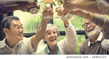 Group of Senior Retirement Meet up Happiness Concept Group of Senior Retirement Meet up Happiness Concept 26862525
