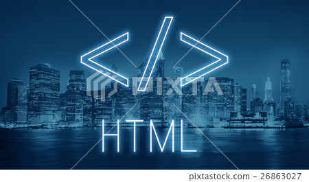Computer Code HTML Symbol Graphic Concept Computer Code HTML Symbol Graphic Concept 26863027