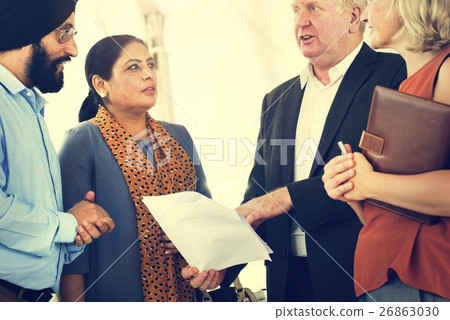 Stock Photo: Business People Together Communication Concept