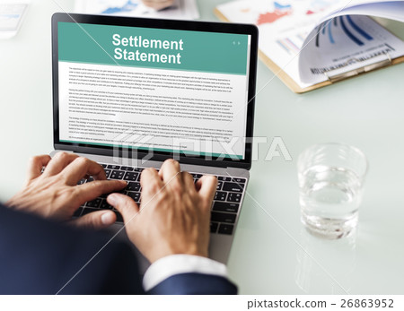 Settlement Statement Insurance Concept Settlement Statement Insurance Concept 26863952