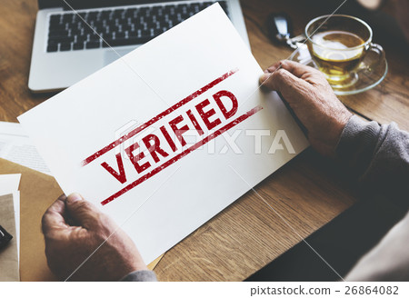 Verified Certified Affirm Authorised Approve Concept 26864082