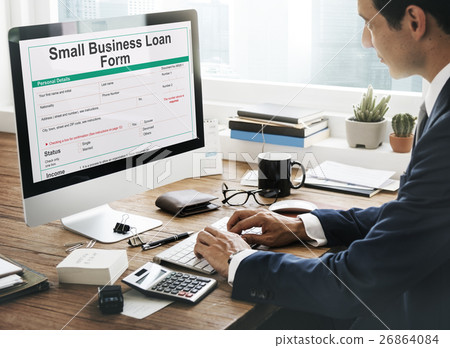 Small Business Loan Form Ownership Concept 26864084