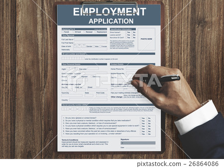 Employment Application Agreement Form Concept 26864086
